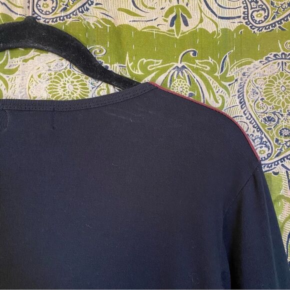 Y2K The Collection Royal Black/ Red Boho Whimsigoth Patchwork Top Size Medium - Picture 11 of 15